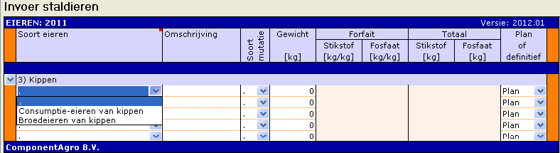 2012.01 Invoer staldieren eieren