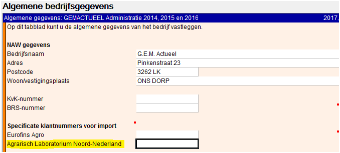 2017.01 Invoer klantnummer ALNN