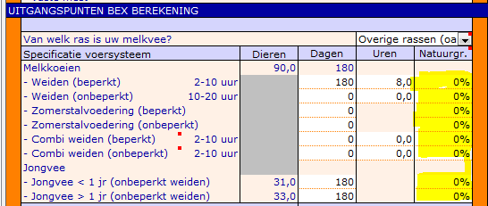 2019.10 BEX invoer percentage natuurgras
