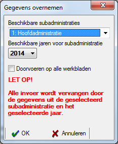 Overnemen gegevens