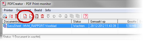 PDF Creator afdrukken naar bestand