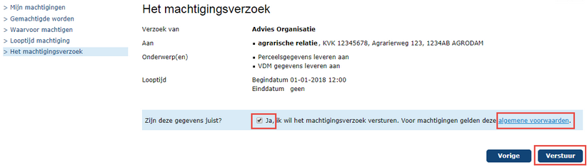 RVO - Gemachtigd worden - bevestigen